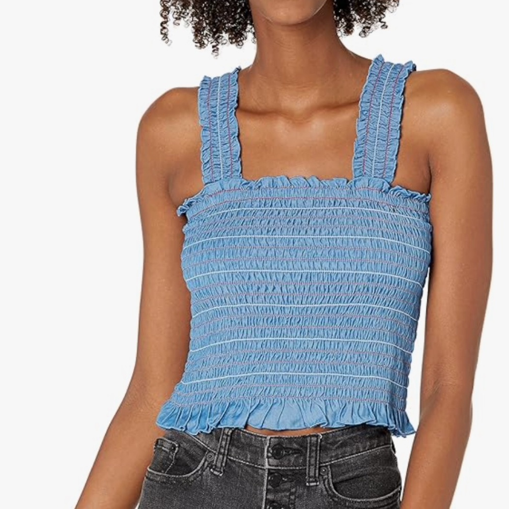 BCBGeneration 1TX3T42 Women's Woven Smocked Tank Top NWT